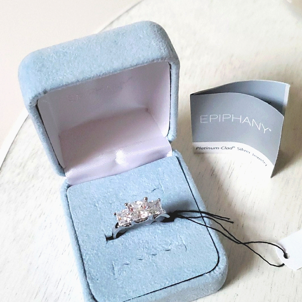 Diamonique Epiphany 3 cttw Platinum Clad Ring